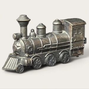Vintage Antique Finish Die Cast Metal Steam Engine Locomotive Pencil Sharpener